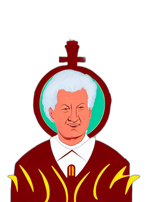 staff, face, crown, jacket transparent PNG cut-out