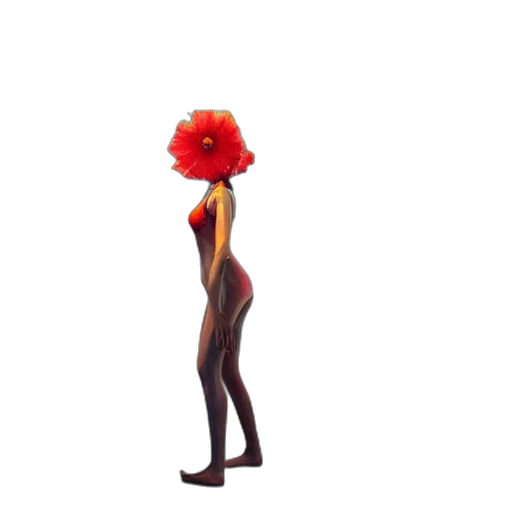 flower, dress, crown, staff transparent PNG cut-out