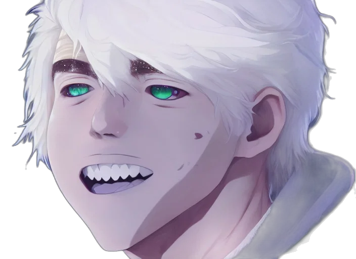 face, creature, anime, fantasy art transparent PNG cut-out