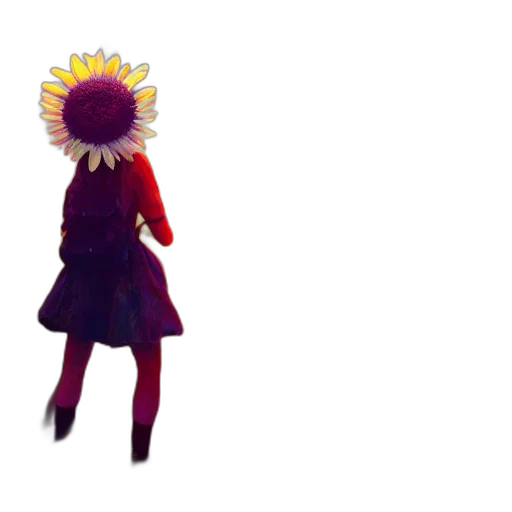 flower, crown, dress, staff transparent PNG cut-out