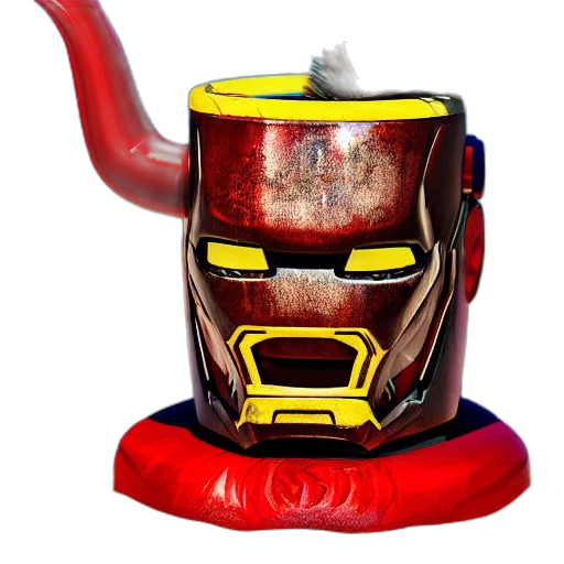robot, mask, 3d render, concept art transparent PNG cut-out