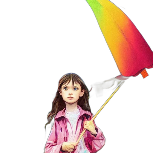 umbrella, staff, jacket, dress transparent PNG cut-out