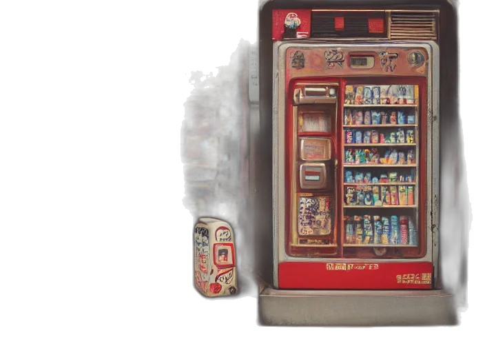 food, robot, concept art, photorealistic transparent PNG cut-out