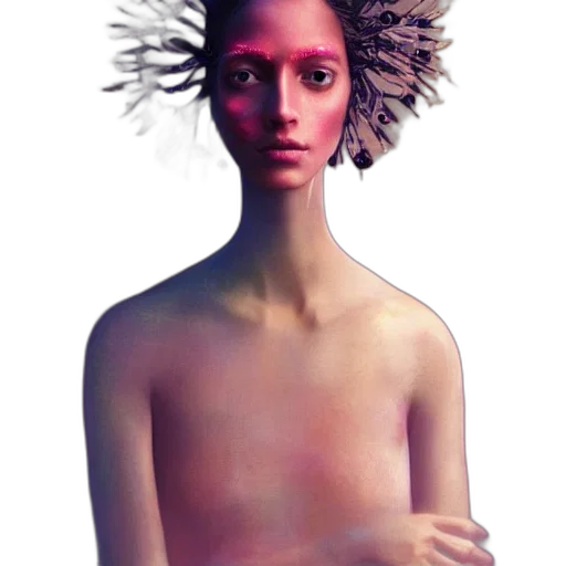 hair, crown, mask, creature transparent PNG cut-out