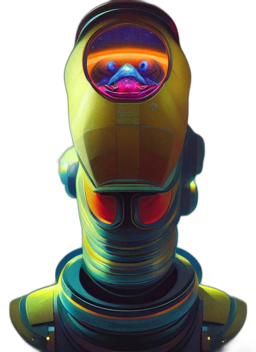 robot, mask, face, jacket transparent PNG cut-out