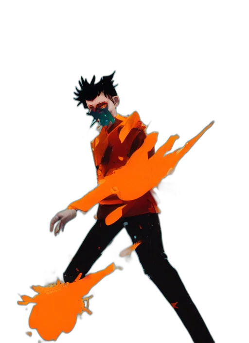 staff, jacket, mask, creature transparent PNG cut-out