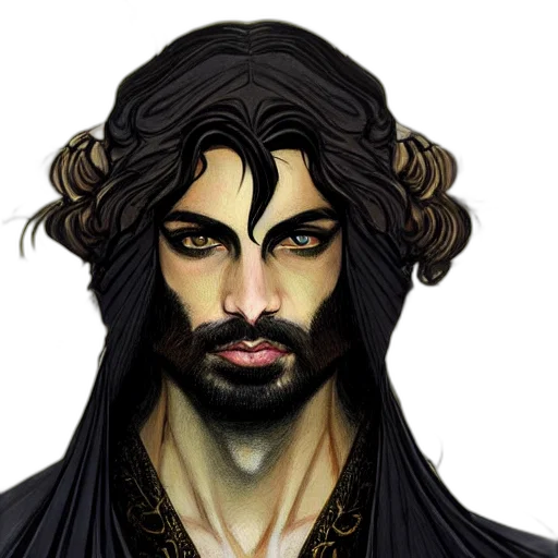 face, fantasy art, concept art, photorealistic transparent PNG cut-out