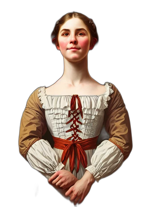 dress, face, staff, jewelry transparent PNG cut-out