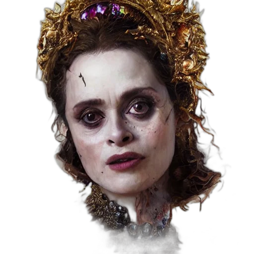crown, face, mask, photorealistic transparent PNG cut-out