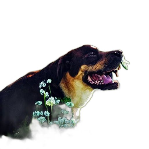 animal, creature, staff, flower transparent PNG cut-out