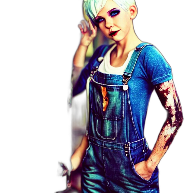 robot, cyberpunk, photorealistic, cartoon transparent PNG cut-out