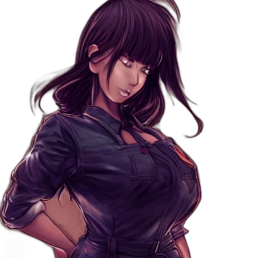 jacket, dress, staff, weapon transparent PNG cut-out
