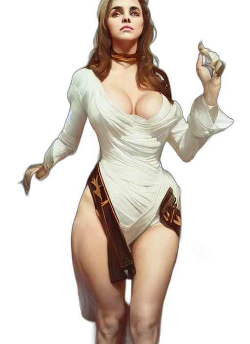 dress, staff, fantasy art, concept art transparent PNG cut-out