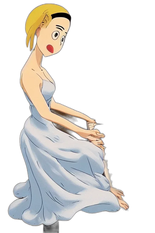 dress, staff, crown, weapon transparent PNG cut-out