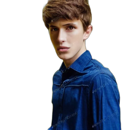 jacket, face, hair, photorealistic transparent PNG cut-out