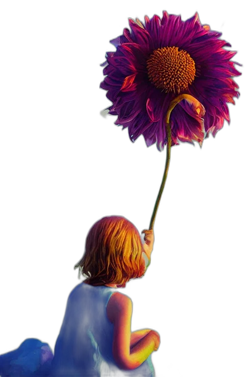 flower, umbrella, staff, crown transparent PNG cut-out