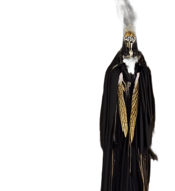 staff, dress, mask, jewelry transparent PNG cut-out