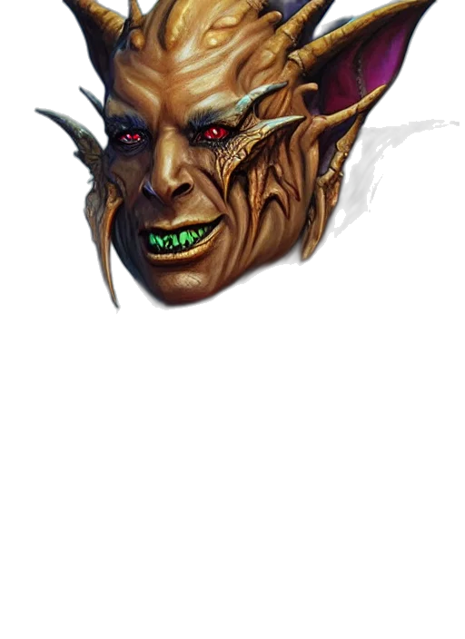 face, mask, staff, creature transparent PNG cut-out