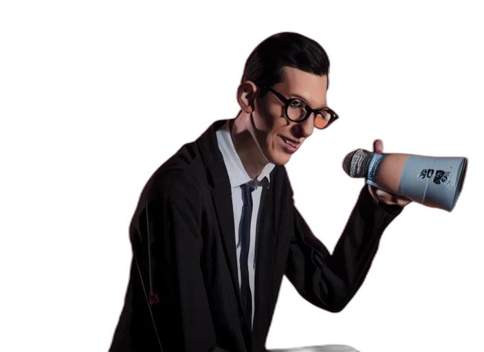 staff, jacket, robot, face transparent PNG cut-out