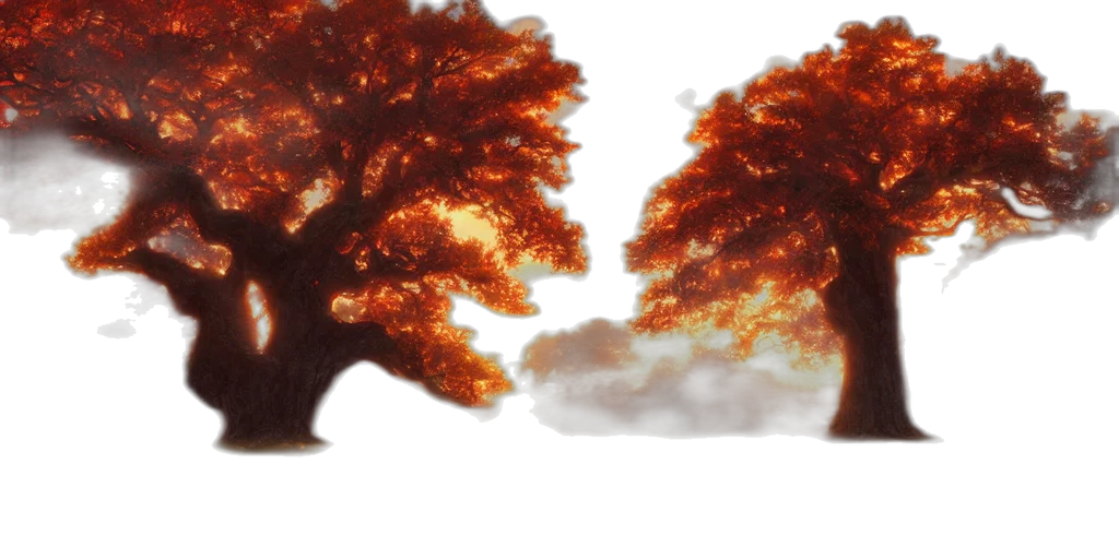 tree, crown, dragon, hair transparent PNG cut-out