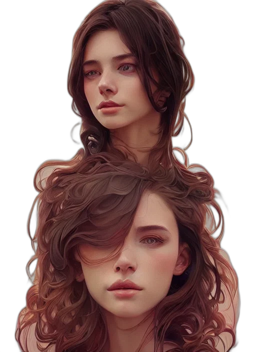 hair, face, crown, dress transparent PNG cut-out