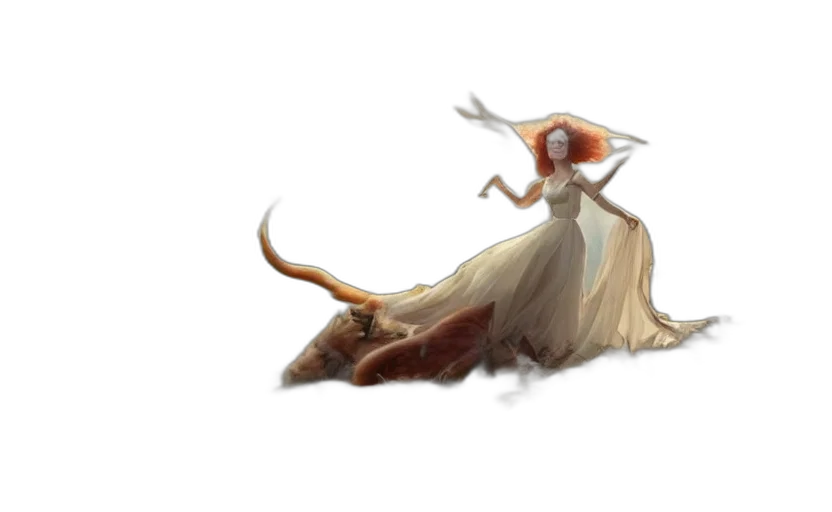 dragon, creature, dress, animal transparent PNG cut-out