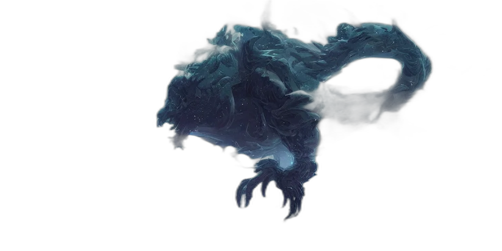 dragon, hair, creature, mask transparent PNG cut-out