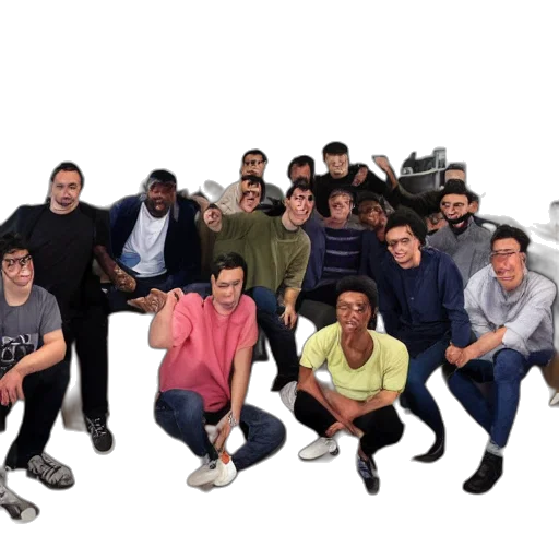 staff, jacket, robot, all transparent PNG cut-out