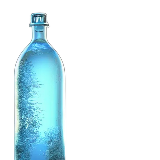 bottle, 3d render, photorealistic, concept art transparent PNG cut-out