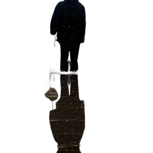 staff, umbrella, jacket, robot transparent PNG cut-out