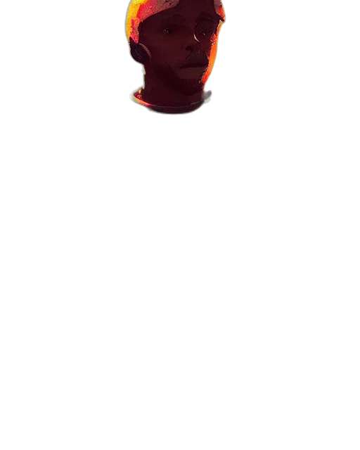 face, mask, hat, staff transparent PNG cut-out