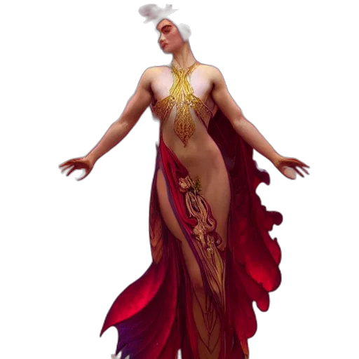 dress, concept art, fantasy art, 3d render transparent PNG cut-out