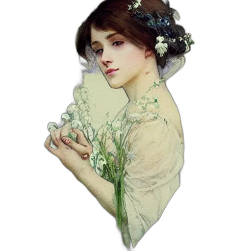 dress, jewelry, flower, crown transparent PNG cut-out