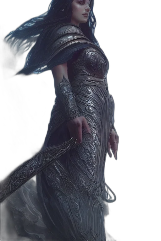 dress, dragon, sword, face transparent PNG cut-out