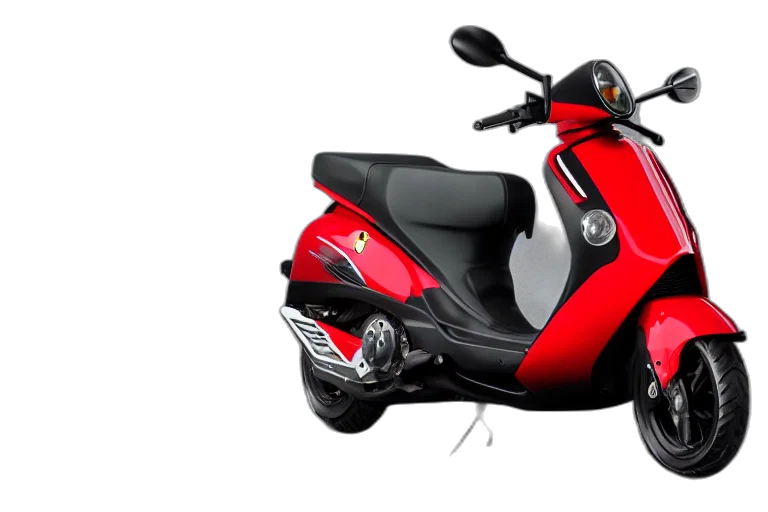 3d render, photorealistic, scooter, designed transparent PNG cut-out