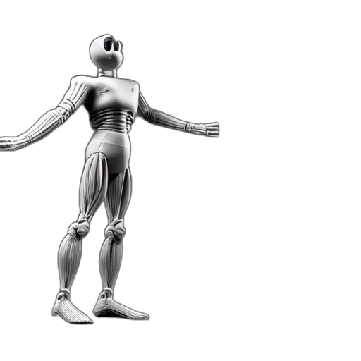 robot, creature, 3d render, concept art transparent PNG cut-out