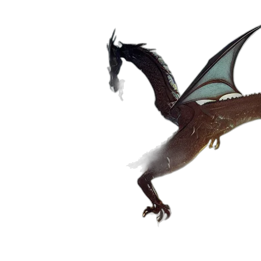 dragon, animal, creature, staff transparent PNG cut-out