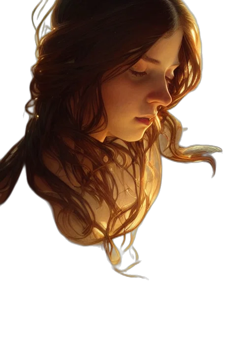 face, hair, crown, dragon transparent PNG cut-out