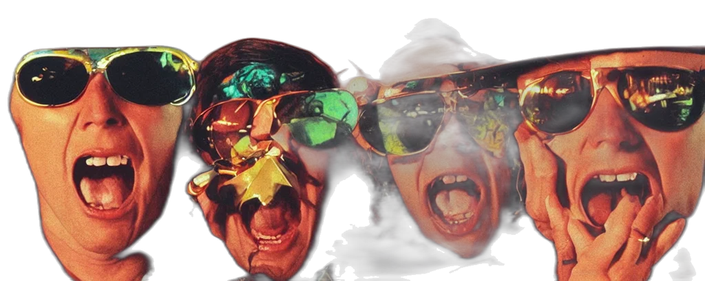 mask, 3d render, fear, loathing transparent PNG cut-out