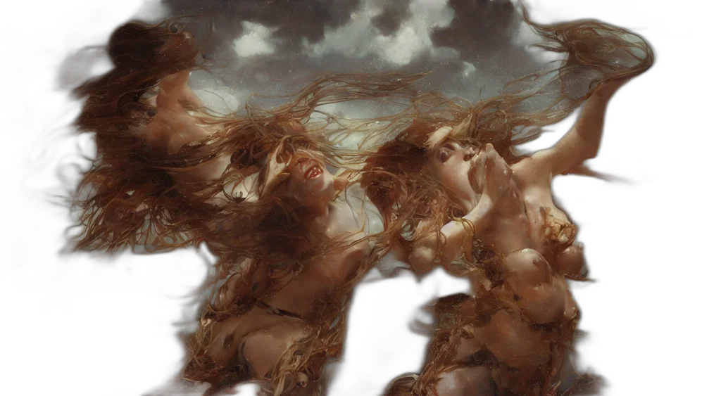 hair, dress, fantasy art, concept art transparent PNG cut-out