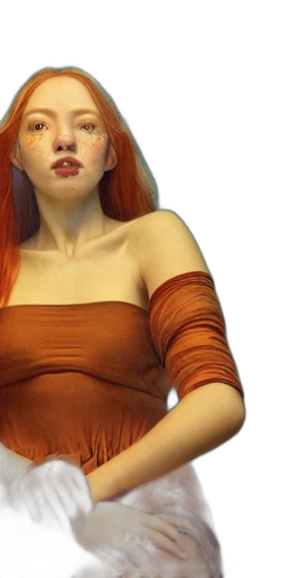 dress, jewelry, face, photorealistic transparent PNG cut-out
