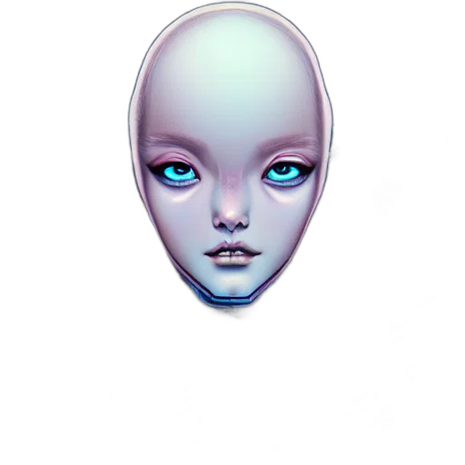 face, robot, mask, creature transparent PNG cut-out