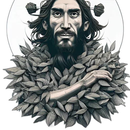 face, hair, crown, fantasy art transparent PNG cut-out
