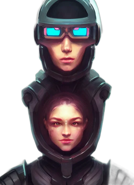 robot, face, mask, staff transparent PNG cut-out