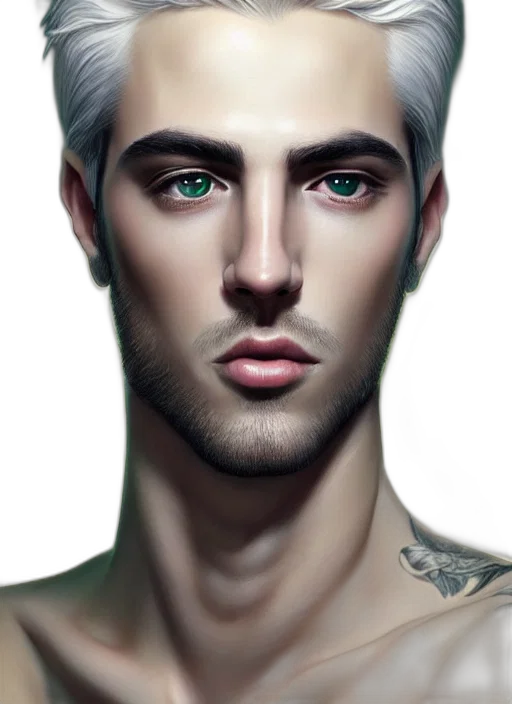 face, hair, creature, photorealistic transparent PNG cut-out