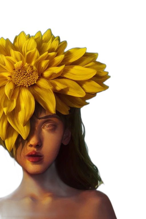 crown, flower, face, mask transparent PNG cut-out