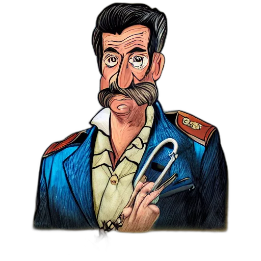 staff, jacket, cartoon, comic book art transparent PNG cut-out