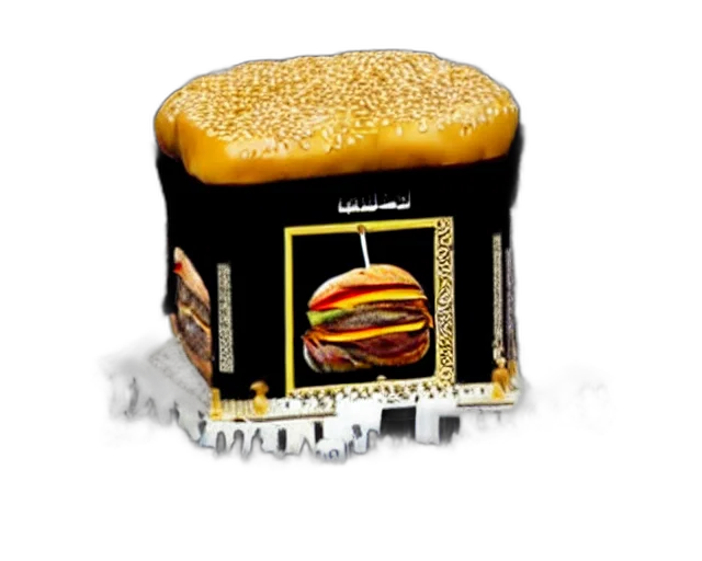 food, crown, 3d render, photorealistic transparent PNG cut-out