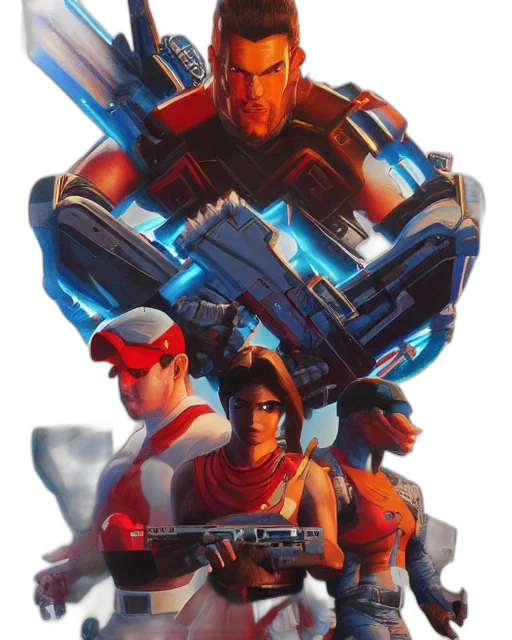 weapon, concept art, cyberpunk, pixel art transparent PNG cut-out