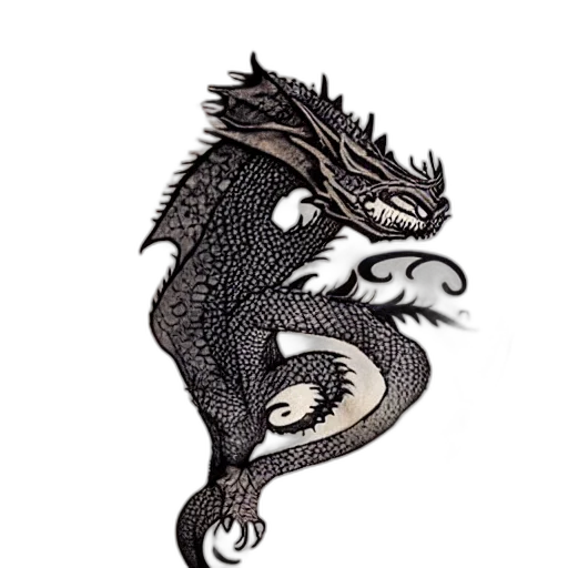 dragon, staff, creature, animal transparent PNG cut-out